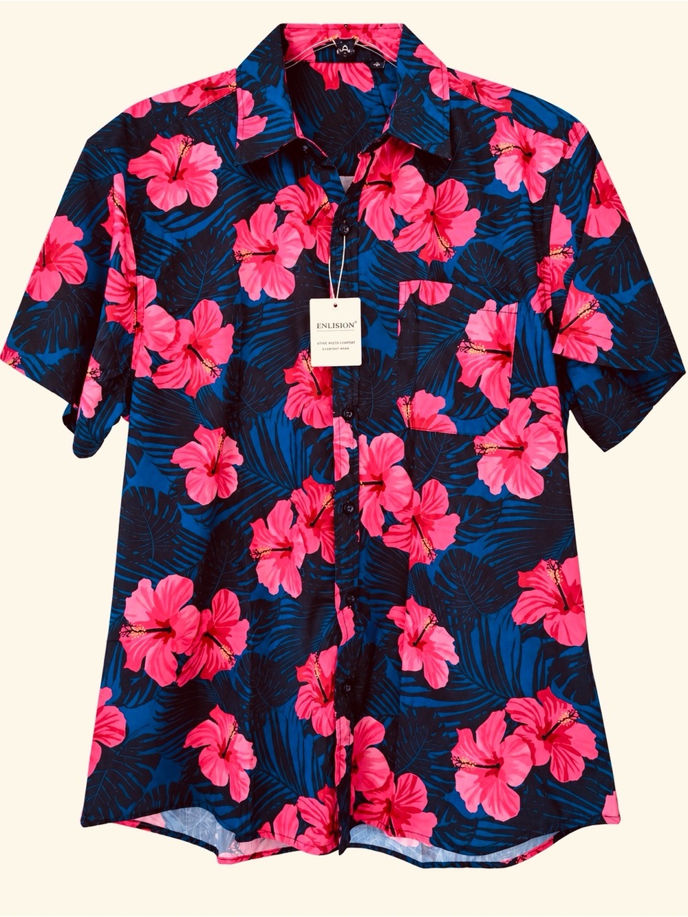 Envision Button-Down Hawaiian Shirt short sleeve size L 17 NWT